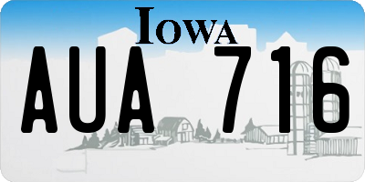 IA license plate AUA716