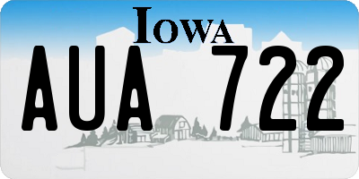 IA license plate AUA722