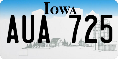 IA license plate AUA725