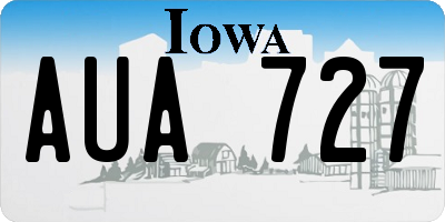 IA license plate AUA727