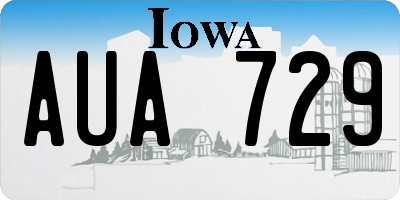 IA license plate AUA729