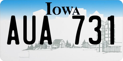 IA license plate AUA731