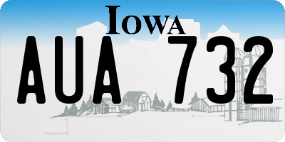 IA license plate AUA732