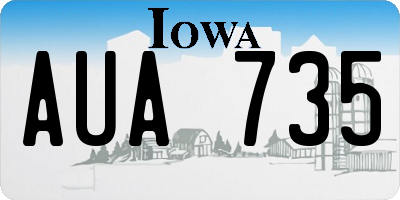 IA license plate AUA735