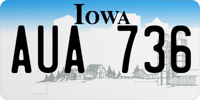 IA license plate AUA736