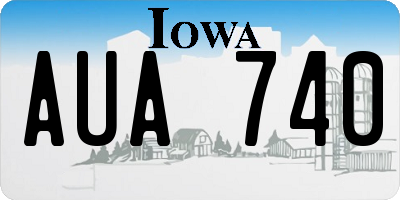 IA license plate AUA740