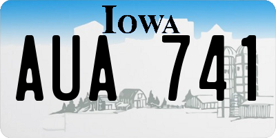 IA license plate AUA741