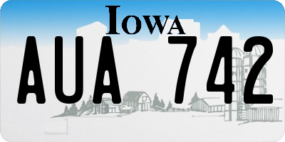 IA license plate AUA742