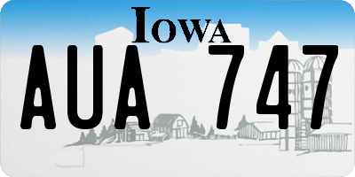 IA license plate AUA747