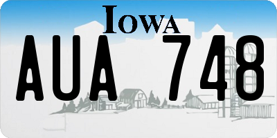 IA license plate AUA748