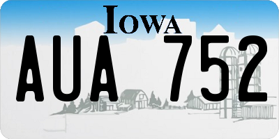 IA license plate AUA752