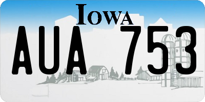 IA license plate AUA753
