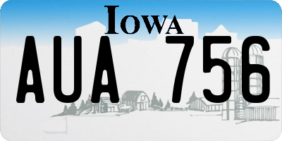 IA license plate AUA756