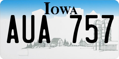 IA license plate AUA757