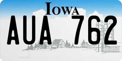 IA license plate AUA762