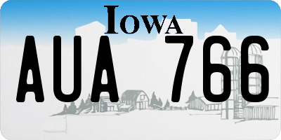 IA license plate AUA766