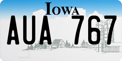 IA license plate AUA767