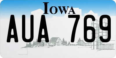 IA license plate AUA769