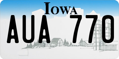 IA license plate AUA770