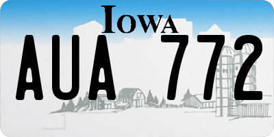 IA license plate AUA772