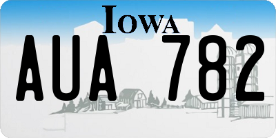 IA license plate AUA782