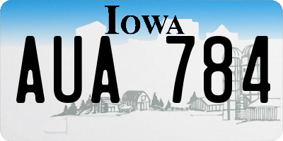 IA license plate AUA784