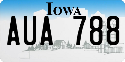 IA license plate AUA788