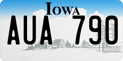 IA license plate AUA790