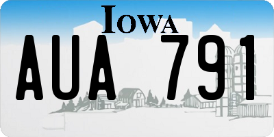IA license plate AUA791