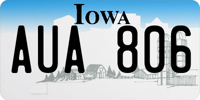 IA license plate AUA806