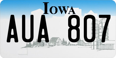 IA license plate AUA807