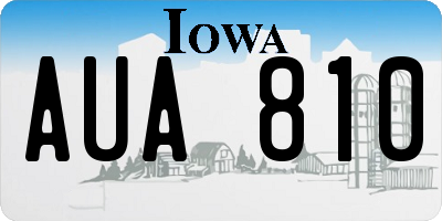 IA license plate AUA810