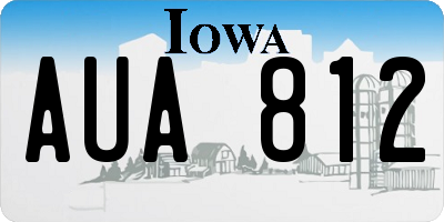 IA license plate AUA812