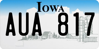 IA license plate AUA817