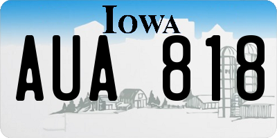 IA license plate AUA818