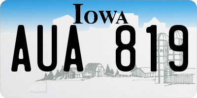 IA license plate AUA819