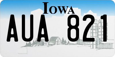 IA license plate AUA821