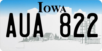 IA license plate AUA822