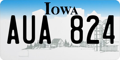 IA license plate AUA824