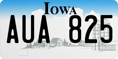 IA license plate AUA825