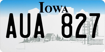 IA license plate AUA827