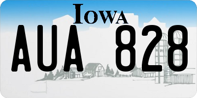 IA license plate AUA828