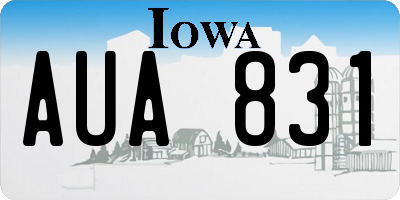 IA license plate AUA831