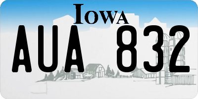 IA license plate AUA832