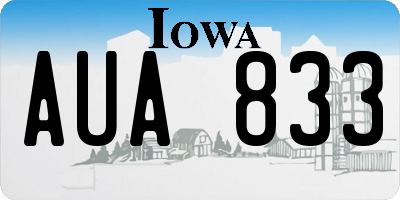 IA license plate AUA833