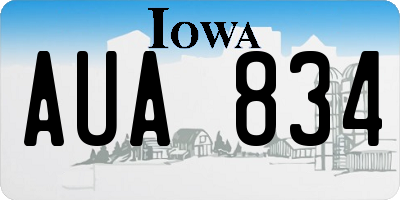 IA license plate AUA834