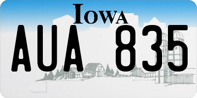 IA license plate AUA835