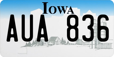 IA license plate AUA836