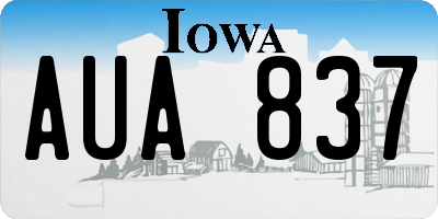 IA license plate AUA837