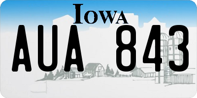IA license plate AUA843